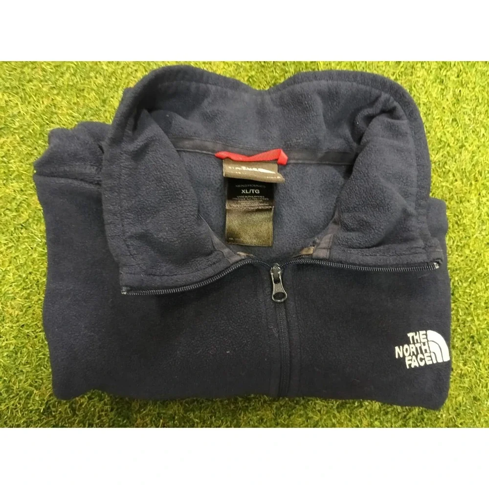 The‎ North Face Fleece Sweatshirt Mens XL Black Logo Quarter Zip Outdoor Winter